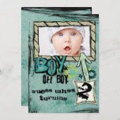 Birthday Boy Party laden Einladung (Vorne/Hinten)