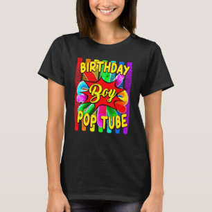 Birthday Boy Pop Tube Thema Geburtstag T-Shirt