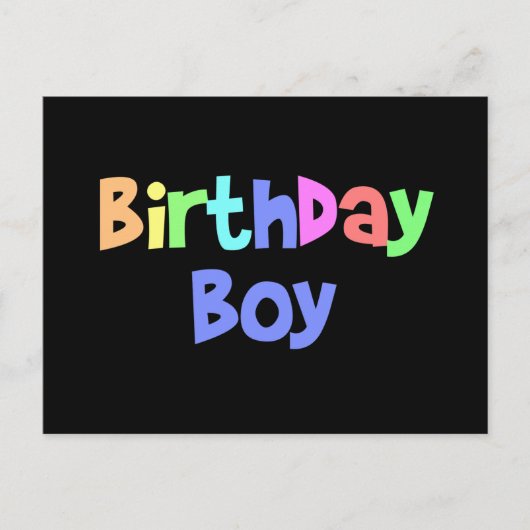 Birthday Boy Postkarte (Vorderseite)