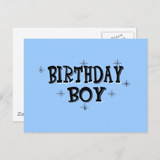 Birthday Boy Postkarte (Vorne/Hinten)