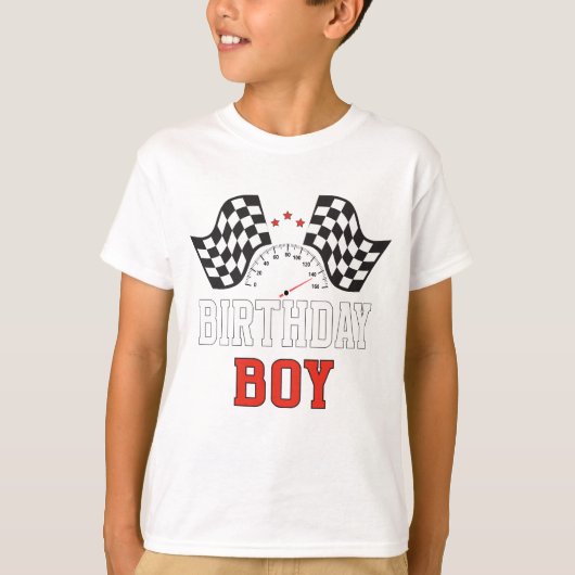 Birthday Boy Race Car Racing Car Driver T-Shirt (Vorderseite)