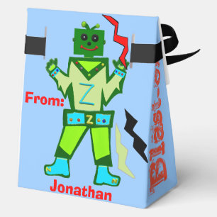 Birthday Boy Robot Blue Spaceship Blue Kids Geschenkschachtel