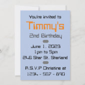 Birthday Boy Robot Einladung (Rückseite)