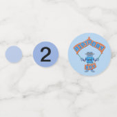 Birthday Boy Robot Konfetti (Rückseiten)