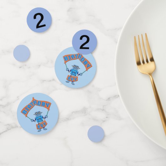 Birthday Boy Robot Konfetti (Gruppe)