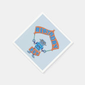 Birthday Boy Robot Serviette (Ecke)