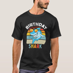 Birthday Boy Shark Boys Matching Family T-Shirt