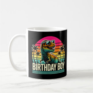 Birthday Boy T-Rex Retro Sunset Coole Vintage Tri- Kaffeetasse