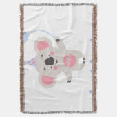 Birthday Boy Teddy Bear Holding a Balloon Decke (Vorderseite Vertikal)
