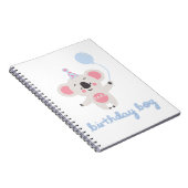 Birthday Boy Teddy Bear Holding a Balloon Notizblock (Rechte Seite)