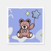 Birthday Boy Teddy Bear Serviette (Vorderseite)
