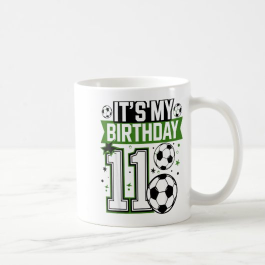 Birthday Boy Tees 11 Soccer Its My 11th Birthday B Kaffeetasse (Rechts)