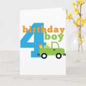 Birthday Boy Truck 4 Karte (Gelbe Blume)
