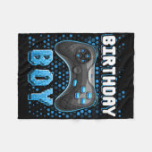 Birthday Boy Video Game Controller Birthday Gamer Fleecedecke (Vorderseite (Horizontal))