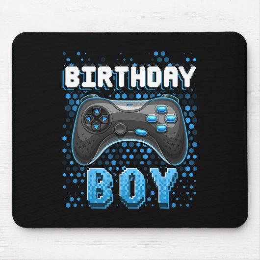 Birthday Boy Video Game Controller Birthday Gamer Mousepad (Vorne)