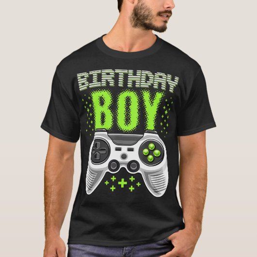 Birthday Boy Video Game Controller Birthday Gamer T-Shirt (Vorderseite)
