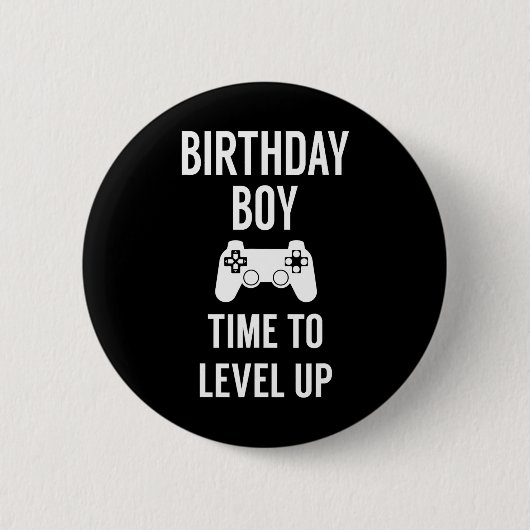 Birthday Boy Video Game Geburtstagsparty Button (Vorderseite)