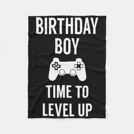 Birthday Boy Video Game Geburtstagsparty Fleecedecke (Vorderseite)