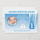 Birthday Boy Winter Onederland Einladung (Vorderseite)