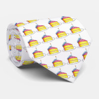Birthday Boy Yellow Cake Slice mit Candle Bday Kra