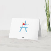 Birthday Boys Gymnastik Pommel Horse Karte (Rückseite)