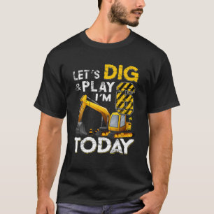 Birthday Boys I'm 6 Construction 6Th Birthday Exca T-Shirt