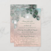 Birthday Brautparty Light Jar Glitzer Rose Einladung (Vorne/Hinten)