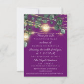 Birthday Brautparty Light Jar Lila Maison Einladung (Vorderseite)