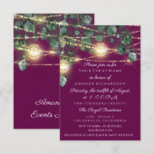 Birthday Brautparty Light Jar Marsala Maison Einladung (Vorne/Hinten)