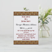 Birthday Brick Party Balloon Pattern Destiny Savvy Einladung (Stehend Vorderseite)