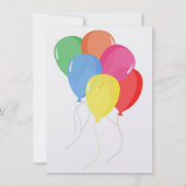 Birthday Brick Party Balloon Pattern Destiny Savvy Einladung (Rückseite)