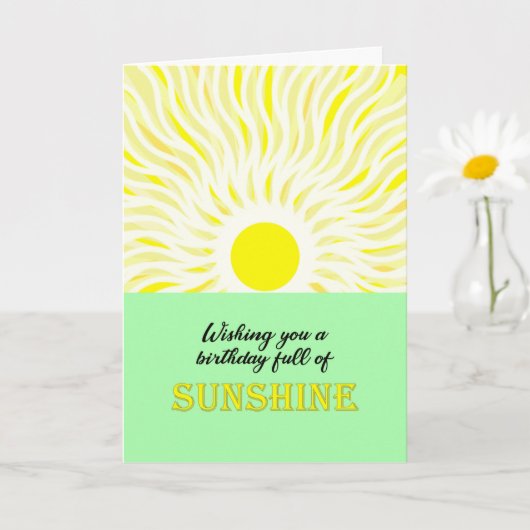 Birthday Bright Sunshine Card Karte (Kleine Pflanze)