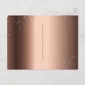 Birthday Bronze braun schwarze Blase Einladung Postkarte (Rückseite)