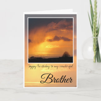 Birthday Brother, Bright Sun D'Storm Clouds Karte