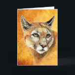 Birthday Brother Cougar Mountain Lion Art Karte<br><div class="desc">Birthday Brother Cougar Mountain Lion Wildlife Art</div>