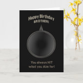 BIRTHDAY - BROTHER - GUN - AIM KARTE (Gelbe Blume)