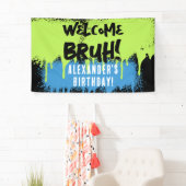 Birthday Bruh Boy's Teenager Teen Boy Welcome Banner (Insitu)