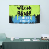 Birthday Bruh Boy's Teenager Teen Boy Welcome Banner (Messeveranstaltung)