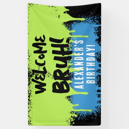 Birthday Bruh Boy's Teenager Teen Boy Welcome Banner (Vertikal)