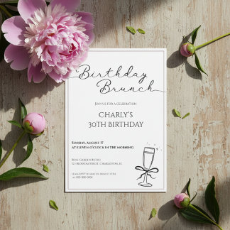 Birthday Brunch Invitation for Women Einladung