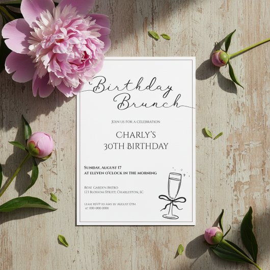 Birthday Brunch Invitation for Women Einladung