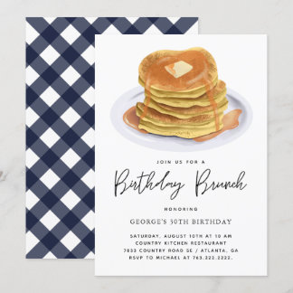Birthday Brunch Pancakes Party Einladung