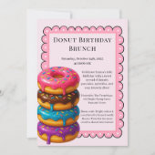 Birthday Brunch Party | Pfannkuchen und Donuts Einladung (Vorderseite)