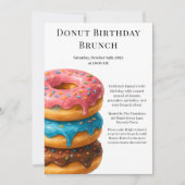 Birthday Brunch Party | Pfannkuchen und Donuts Einladung (Vorderseite)