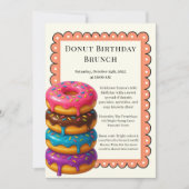 Birthday Brunch Party | Pfannkuchen und Donuts Einladung (Vorderseite)