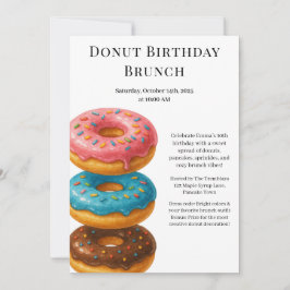 Birthday Brunch Party | Pfannkuchen und Donuts Einladung