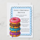 Birthday Brunch Party | Pfannkuchen und Donuts Einladung (Vorderseite)