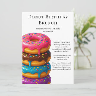 Birthday Brunch Party | Pfannkuchen und Donuts Einladung