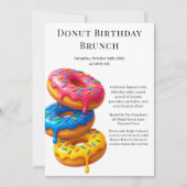 Birthday Brunch Party | Pfannkuchen und Donuts Einladung (Vorderseite)