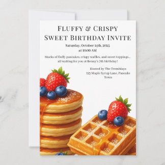 Birthday Brunch Party | Waffeln Einladung